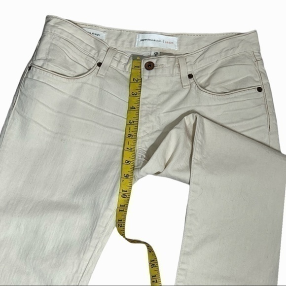 Anthropologie Paper Denim & Cloth ivory low rise straight leg jeans size 6 28 - Picture 4 of 11